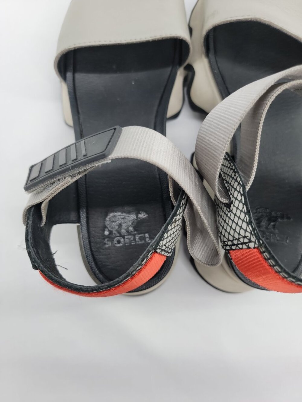 Sorel Kinetic Impact Sandals Womens 6.5 Chunky Platform Sport Beige Black - Picture 8 of 13